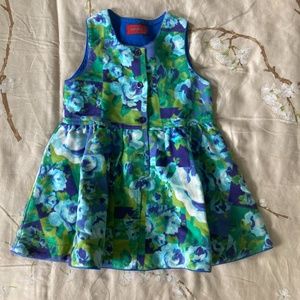 Kenzo winter dress multicolor: purple, green, blue